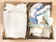 A quantity of 20th century linen.