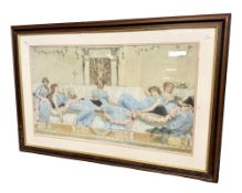 After Sir William Reynolds-Stephens : Interlude, colour print, 77 cm x 46 cm.