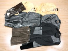 Lady's clothing to include a pair of Jaeger brown leather trousers, size 10,