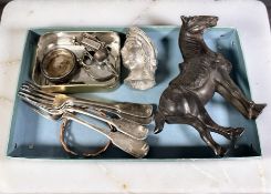 A set of four George III Irish silver dessert forks, Dublin marks,