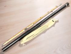 A Hardy Brothers 'The No. 2' LRH two piece spinning rod Palakona, with Hardy canvas cover and tube.