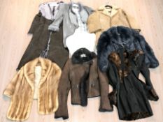 Lady's clothing to include a Rino & Pelle white simulated fur jacket, size 40,