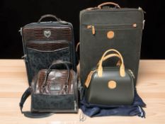 A Brics luggage case, height 70 cm, a smaller carry-on bag, plus two similar Kuoni bags.