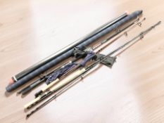A Fish Eagle 10 ft mackerel fishing rod, a Bruce & Walker Kola Speycaster Mk II 16 ft 3