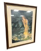 After Edward Robert Hughes : Midsummer Eve, colour print, 49 cm x 69 cm.