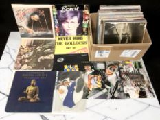 A quantity of vinyl LP records including 10cc, David Bowie, Rod Stewart, The Sex Pistols,