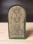 A vintage bagatelle board, height 77 cm.