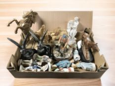 A group of contemporary ornaments and figurines including Leonardo Collection.