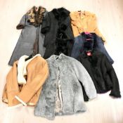 Lady's clothing to include a lambskin jacket, a La Pelle Italian suede jacket,