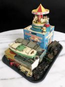 A Corgi Magic Roundabout model No. 852, in box, two Hornby speedboats, die cast rolling stock, etc.