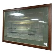 Terrence McArdle : Sunset on calm seas, watercolour, 60 cm x 36 cm.