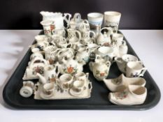 A collection of crested china including Swan, Asbury, etc.