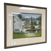 June Colvin : Crook abeck, Patterdale, Cumbria, colour chalk, 32 cm x 25 cm.