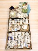 A quantity of royal commemorative mugs, dinner wares, other ceramics.