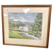 June Colvin : Sandwick, Ullswater, colour chalk, 37 cm x 29 cm.