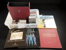 A quantity of CDs and vinyl LP box sets, mixed artists including James Blunt, Nora Jones,