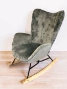 A modern rocking armchair.