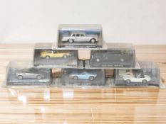 Six die cast James Bond cars.