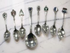 A silver dessert spoon with lapis lazuli cabochon, Guild of Handicraft, London 2014,