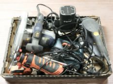 Several power tools including Pro, Trend, Black & Decker, etc.