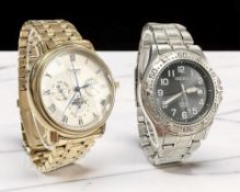 A gent's Stauer gold-plated automatic calendar wristwatch, case 40mm,