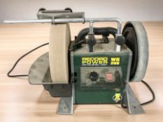 A Record Power WG250 wet stone sharpening machine.