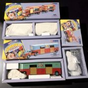 Three Corgi Classics Chipperfield's Circus models 97889 AEC cage truck and trailer,