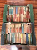 A collection of Everyman's Library volumes including Walter Scott, Dumas, Dickens, etc.