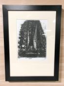Donald James White : Industrial scene, monochrome print,