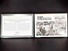 A Westminster D-Day 75th Anniversary Commemorative Coin Cover, containing three £5 coins,