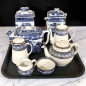 A group of Ringtons tea pots, caddy, Maling tea service, etc.