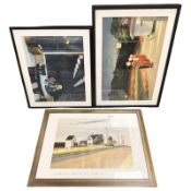 After Edward Hopper : Route 6 Eastham, colour print, 38 cm x 54 cm,