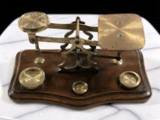 A set of Victorian postal scales.