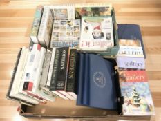 A collection of antique reference books, Sotheby's catalogues, etc.