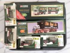 Two Corgi Classics Eddie Stobart die cast models 97369 AEC truck and trailer,