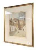 Joseph Skelton : Trinity High Yard, watercolour, 26 cm x 34 cm.