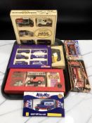 A group of boxed die cast vehicles and sets including Matchbox Models of Yesteryear 1982 limited