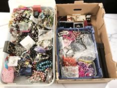 A large quantity of contemporary costume jewellery.