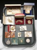 Two Festival of Britain 1951 crowns, various costume jewellery,