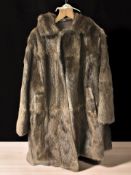 A lady's vintage brown mink coat.