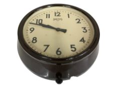 A Smiths bakelite eight day school clock,