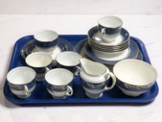 Twenty one pieces of Salisbury bone tea china.
