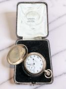 A gold-plated open face Waltham pocket watch, movement numbered 24,169,696,