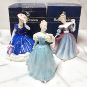 Three Royal Doulton figures 'Enchantment' HN2178, 'Mary' HN3375 (with box),