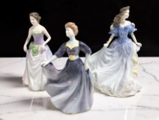 Three Royal Doulton figures 'Jacqueline' HN2333, 'Jessica' HN3850 (with box),