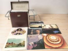 A records case containing vinyl LPs, classical, etc.