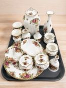 Sixteen pieces of Royal Albert Old Country Roses cabinet china.