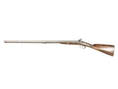 A 19th century double barrelled percussion cap sporting shotgun, length 123 cm.