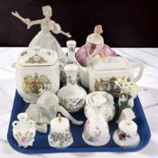 A Royal Doulton figure 'Victoria' HN2471, other porcelain ladies,