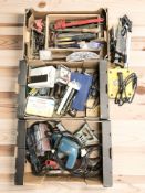 Assorted hand and power tools, transformer, etc.